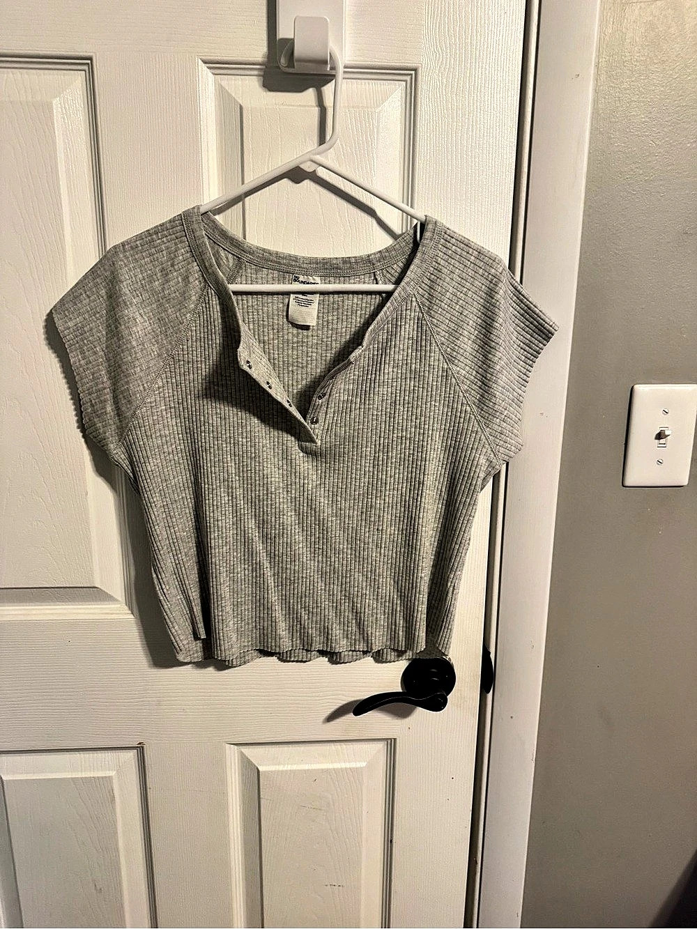 No Boundaries Ribbed Striped Short Sleeve Girls Large